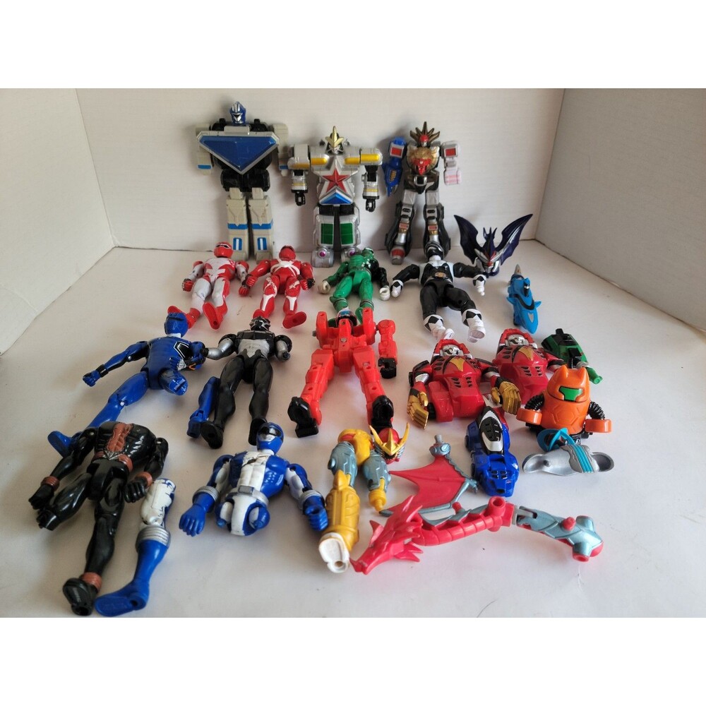 Mighty Morphin Power Rangers Figures Parts Incomplete Mini Megazords Bandai Lot